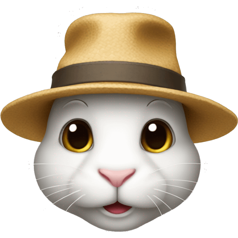 rabbit wearig hat emoji