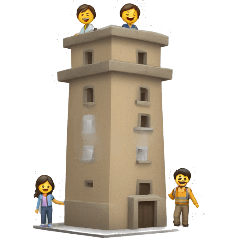 Torre humana con personas tico catalán  emoji