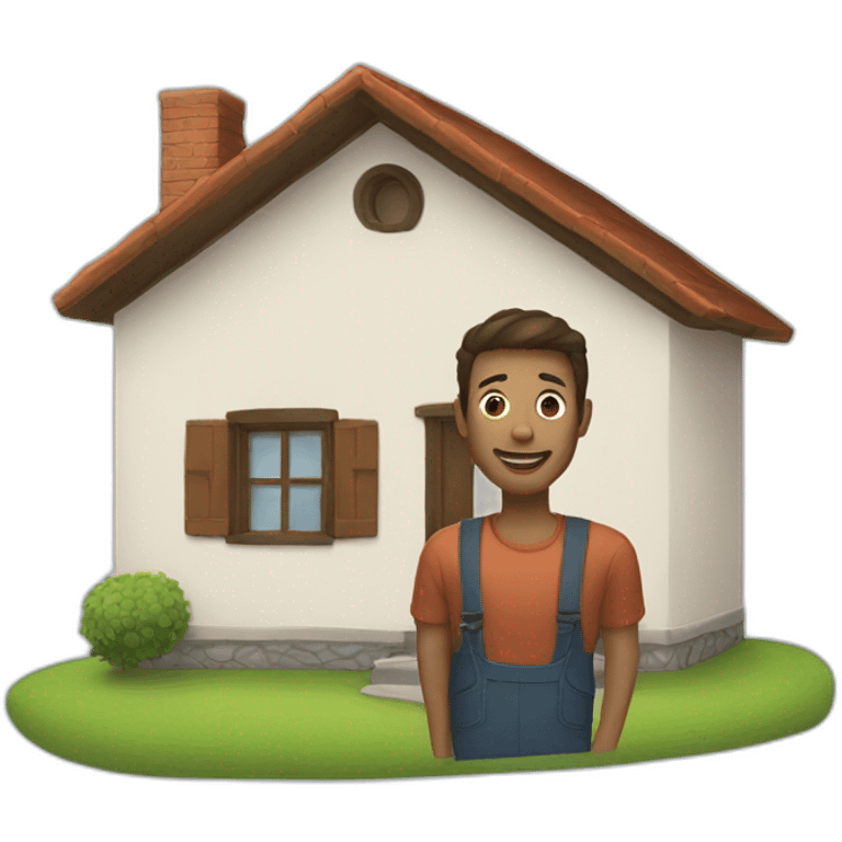 A house with a man emoji