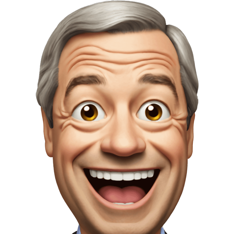 Nigel Farage laughing emoji