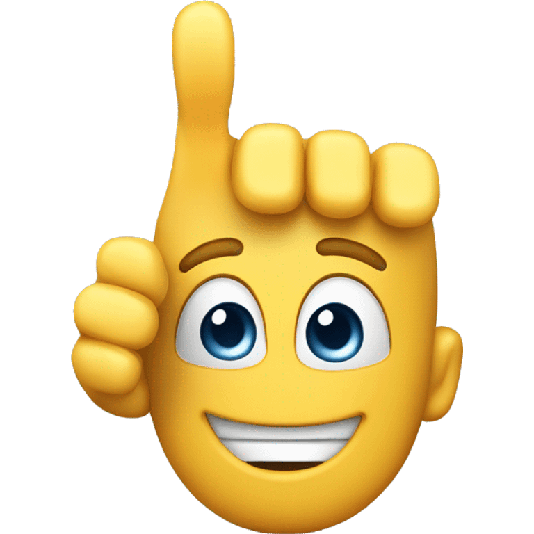 3d happ face thumbs up emoji