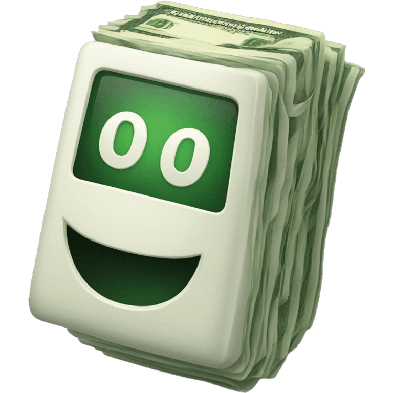 phone made with cash emoji