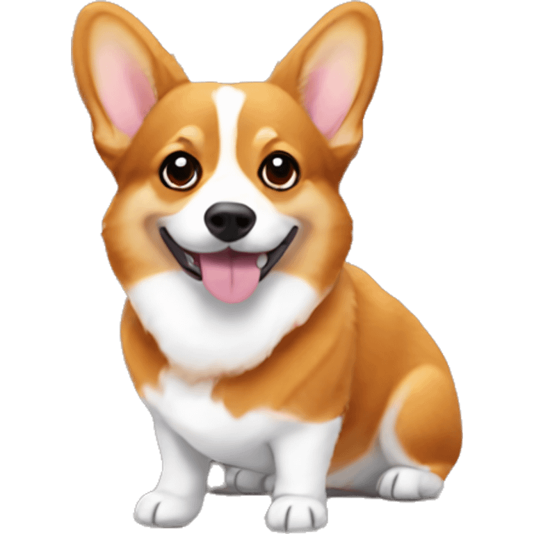 Corgi with pumpkin spice emoji