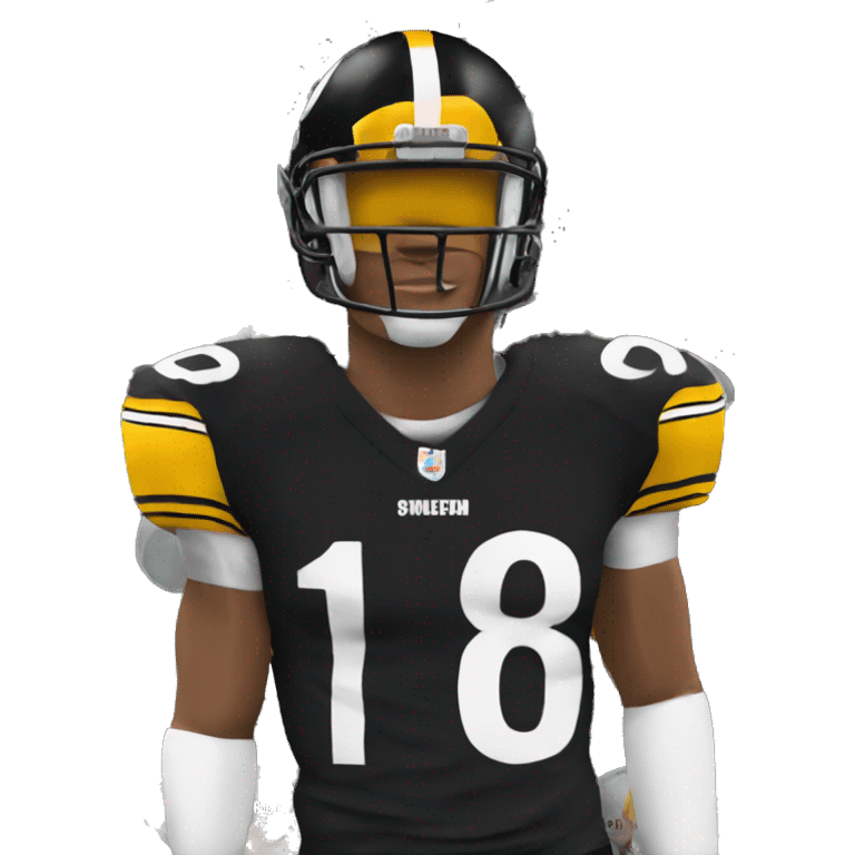 Steelers player but jersey says we suck emoji