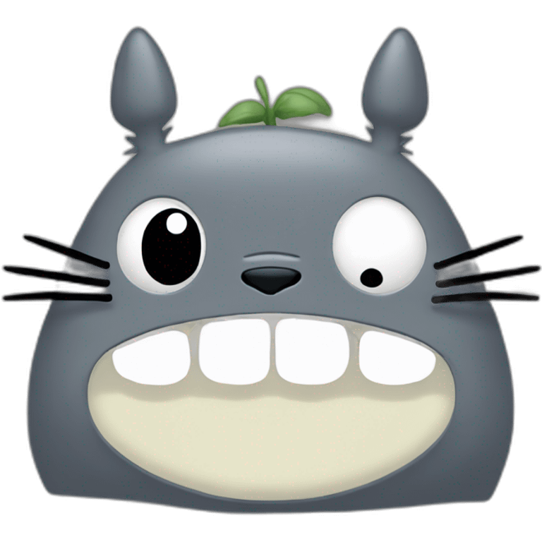 Totoro from my neighbour totoro smiling emoji