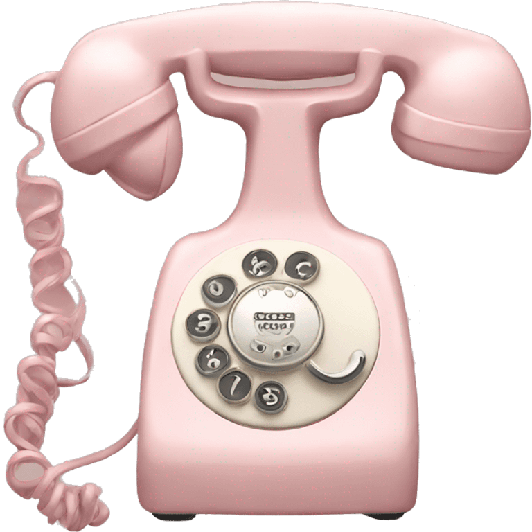 Vintage pale pink telephone emoji