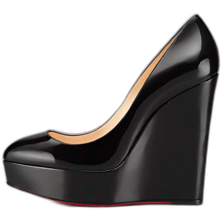 Platform wedges black louboutin emoji