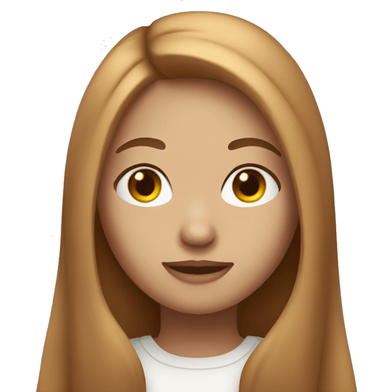 White straight haired brown/ginger girl emoji