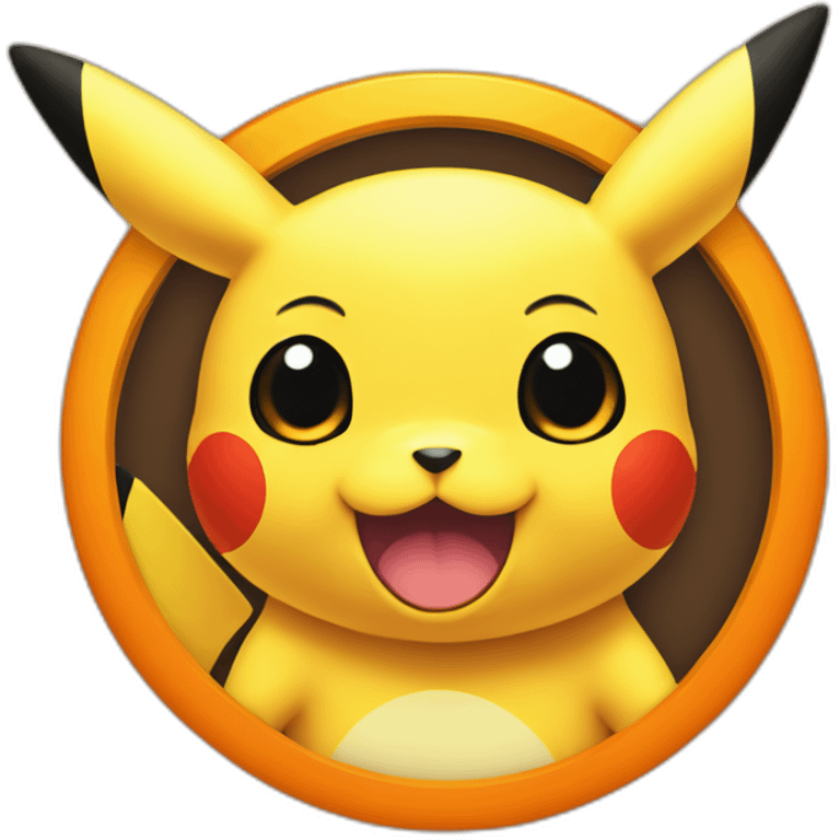 picachu in orange circle emoji