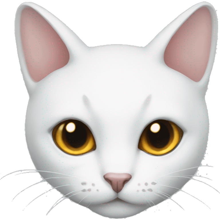 White snake cat head emoji