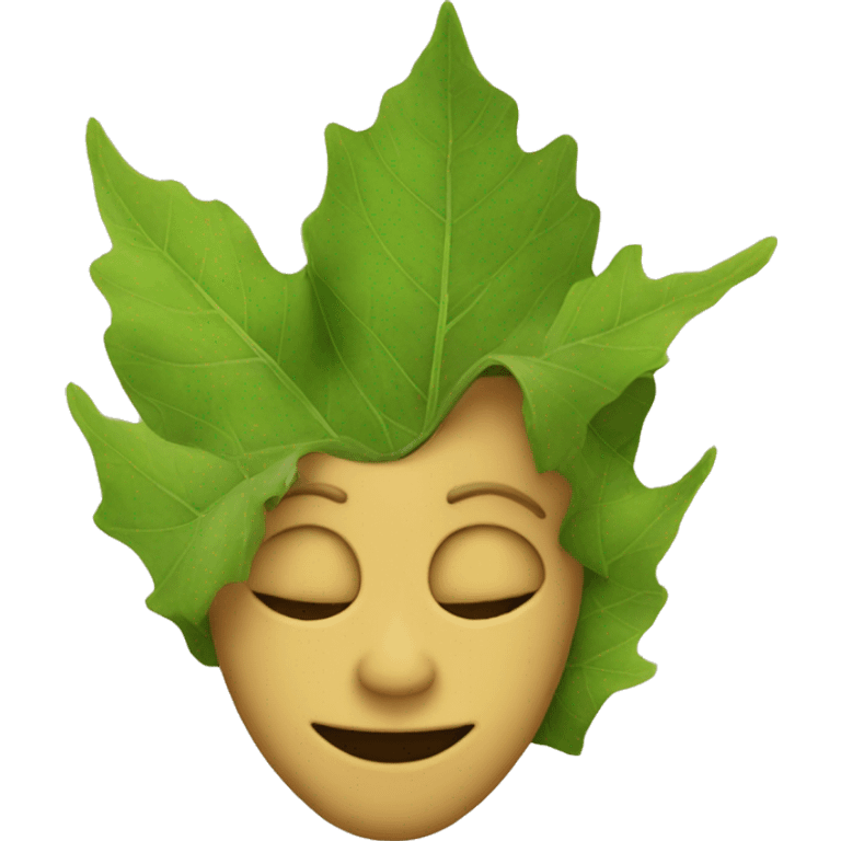 Duende en una hoja emoji