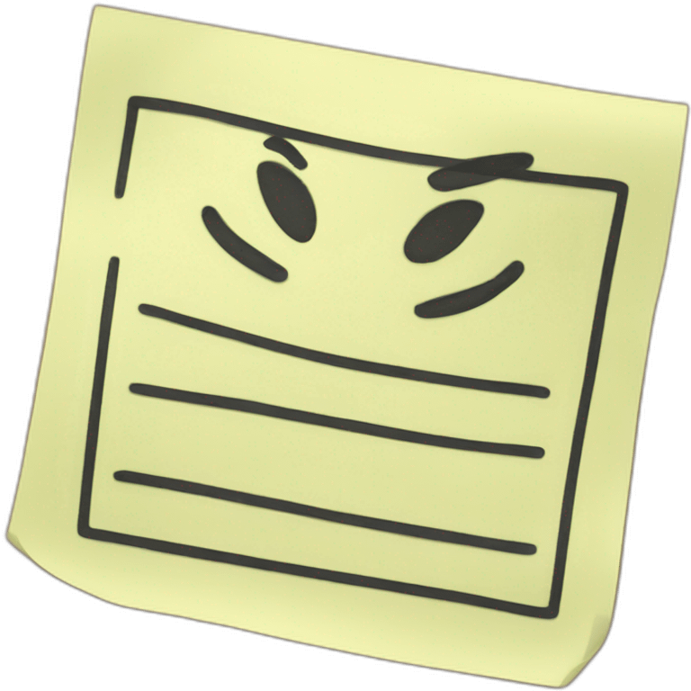 post it note with writing on it emoji