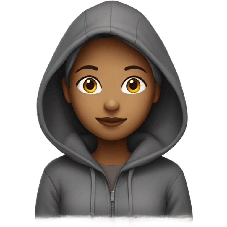 girl wearing a hoodie emoji