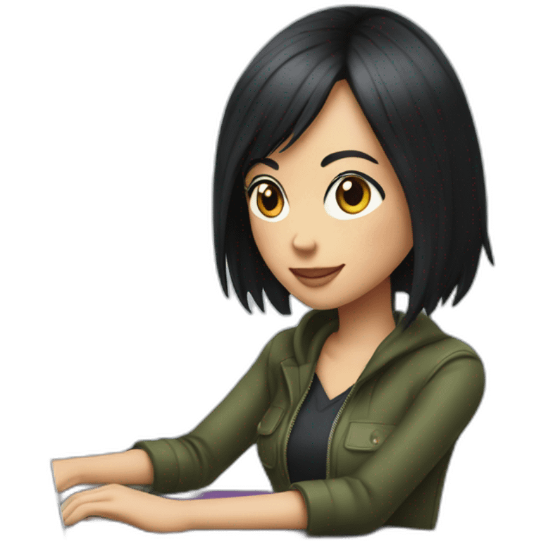 nico-robin-with-a-macbook emoji