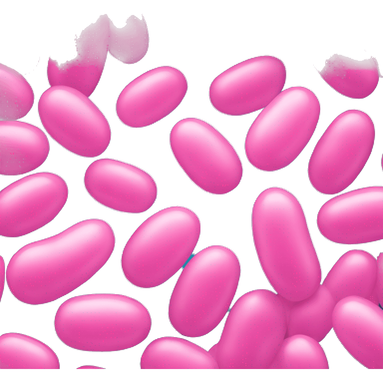 Pink jellybean emoji