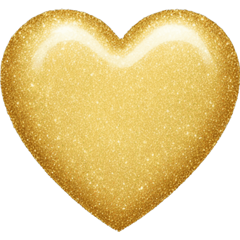 Glittery simple golden heart emoji