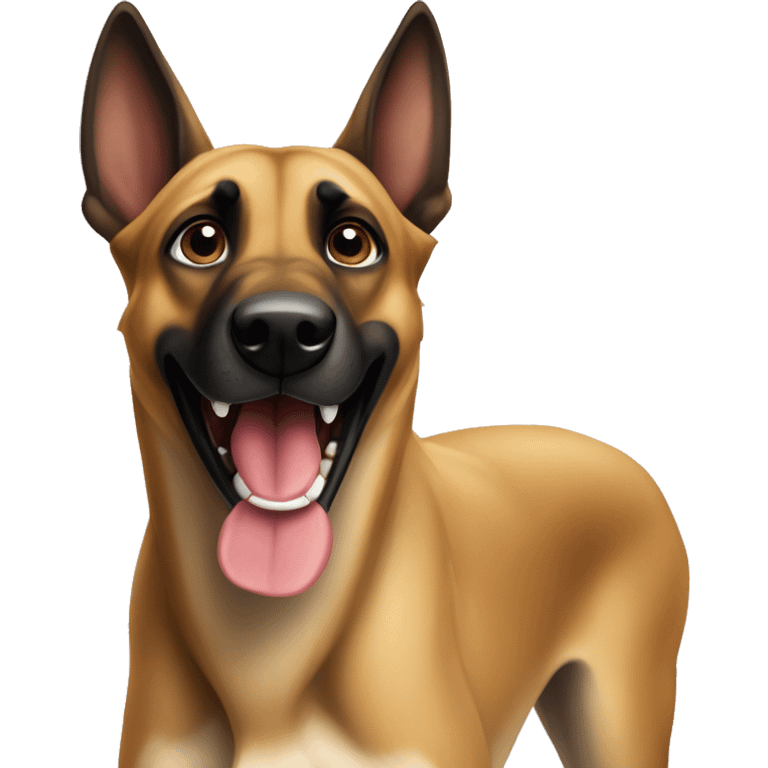 malinois dog grogne méchant emoji