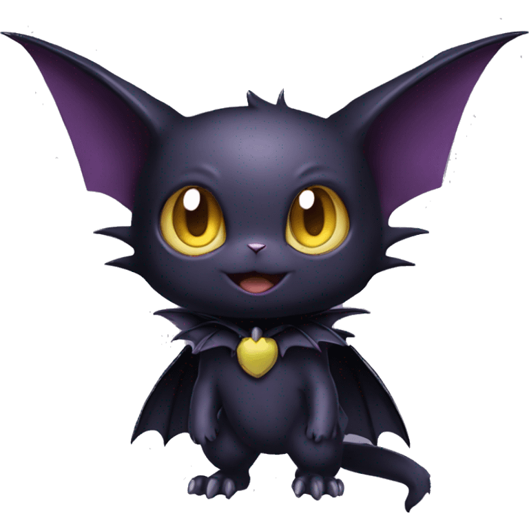 Cool Cute Edgy Dark Black Batty Chibi Noibat-Cat-Pokémon-Fakémon-hybrid emoji