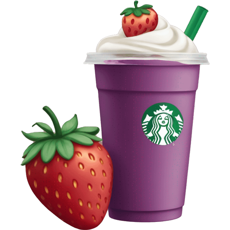 Strawberry açaí refresher Starbucks with no strawberry pieces  emoji