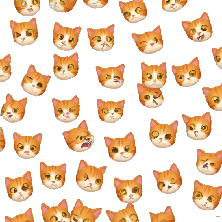 Orange cat with flees  emoji