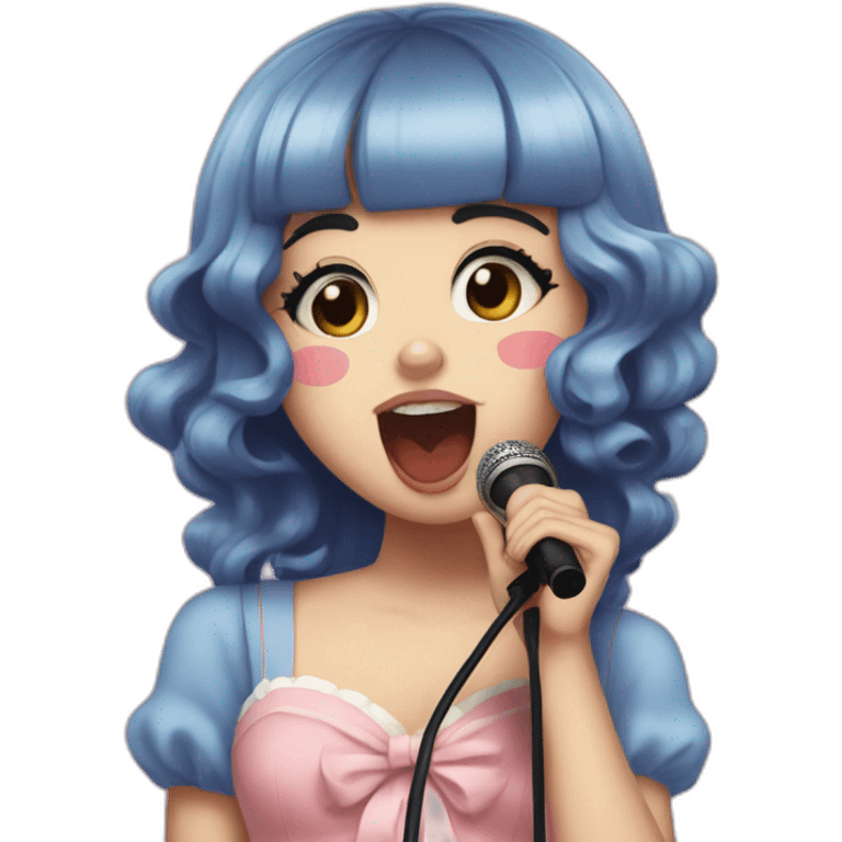 melanie martinez singing on stage emoji