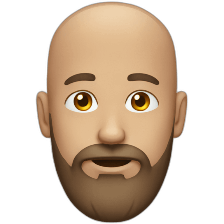 bald guy with brown beard emoji