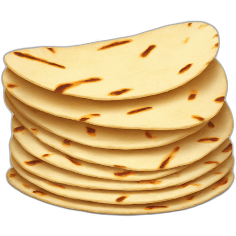 Small Stack of tortillas with some grill marks emoji