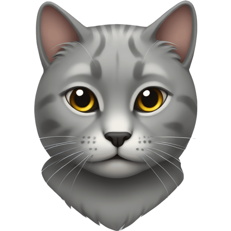 Gato gris cabreado emoji