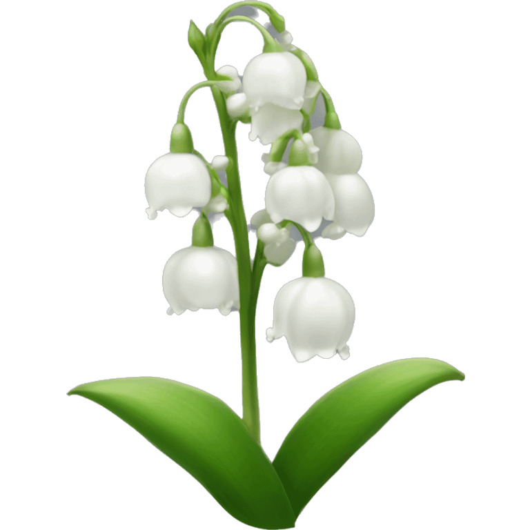 Single lily of the valley flower emoji