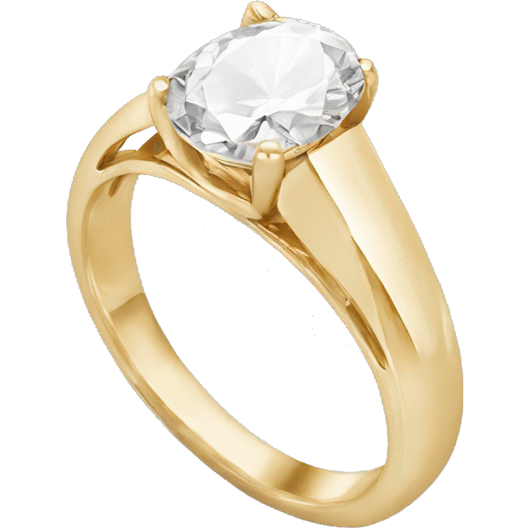 Oval cut diamond ring gold  emoji