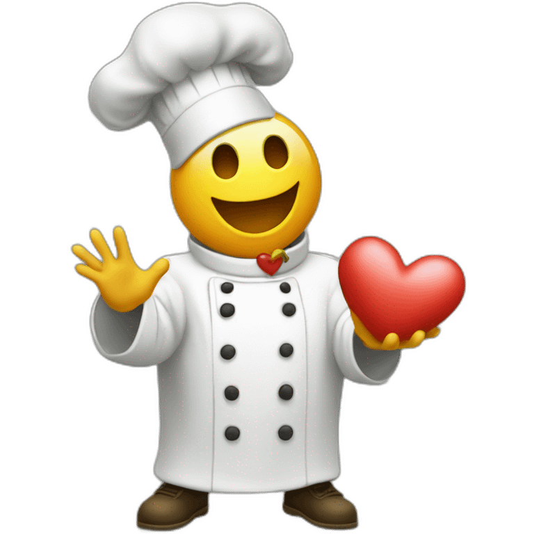 ghost chef blowing a kiss with a heart emoji