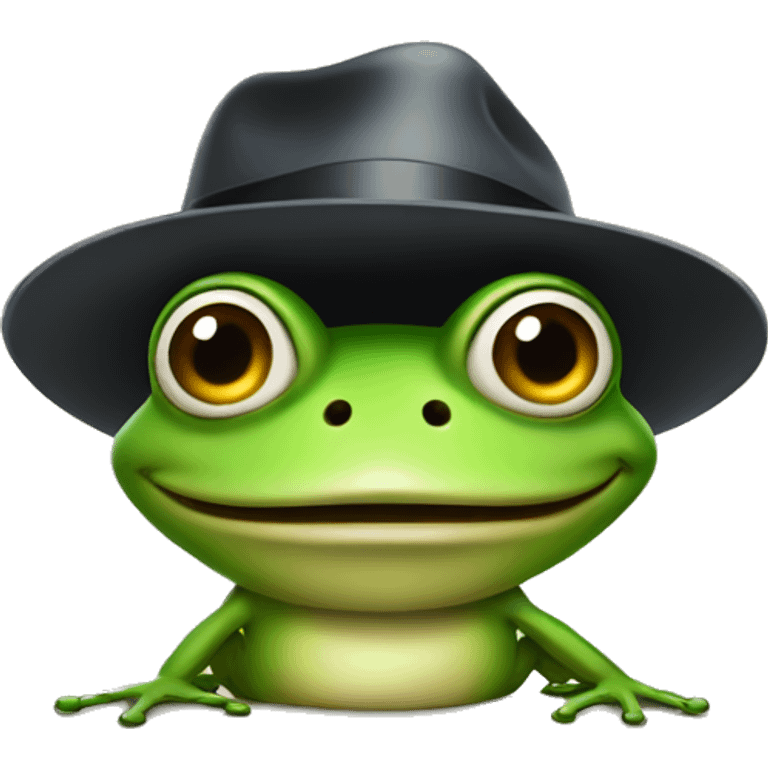 frog with a fedora emoji