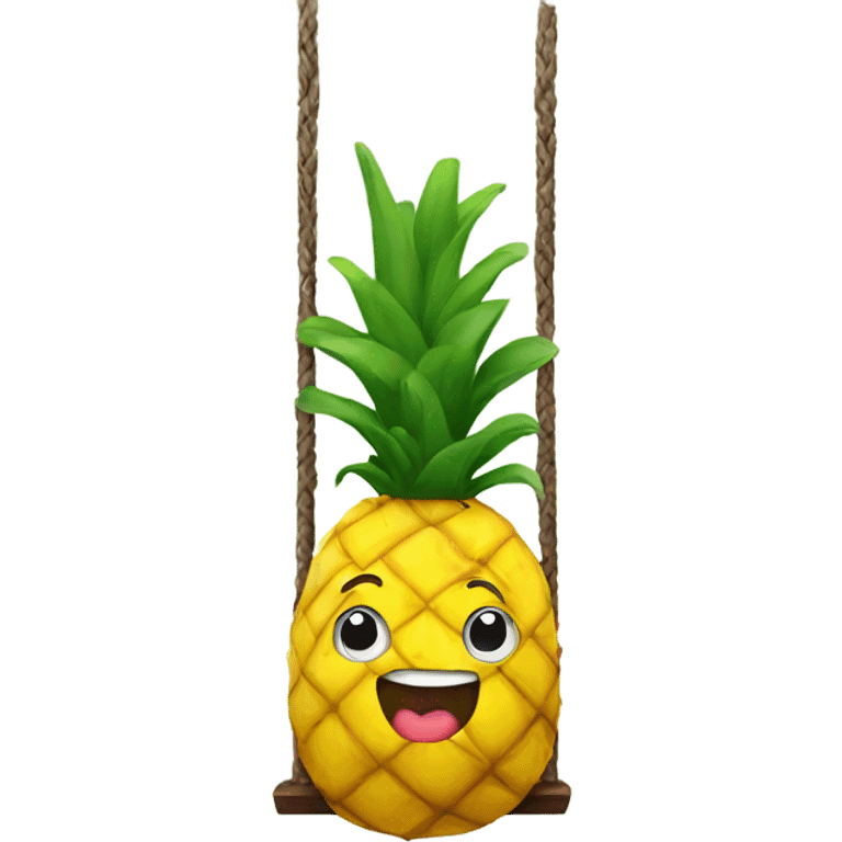 Pineapple on a swing emoji