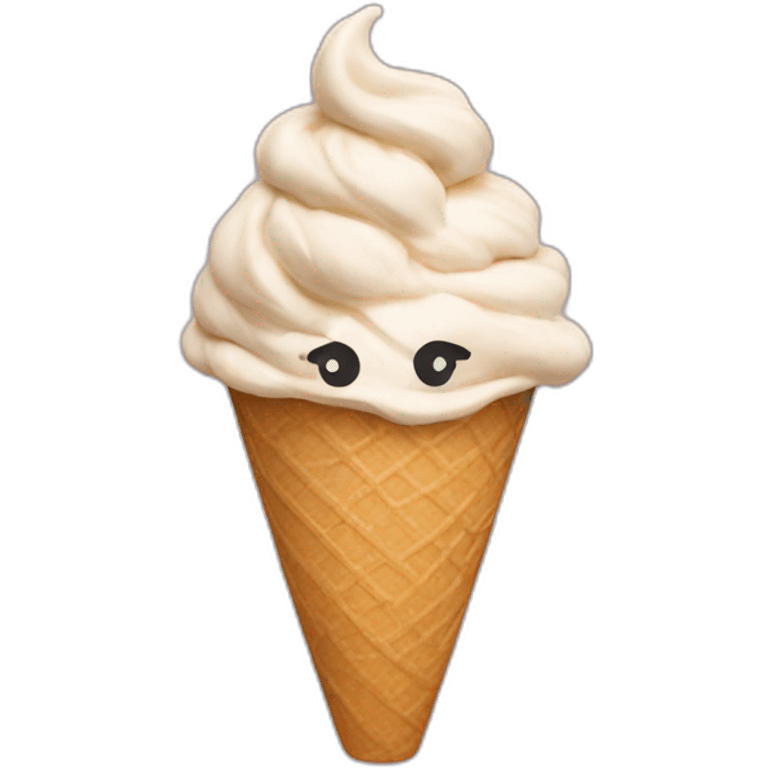 an ice cream cup dancing emoji