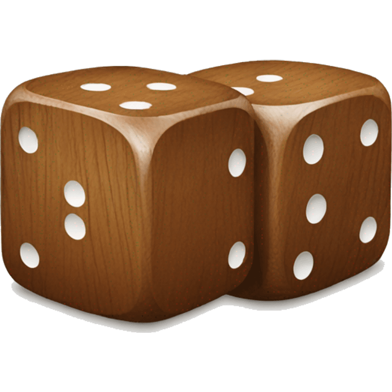 double wooden dice emoji