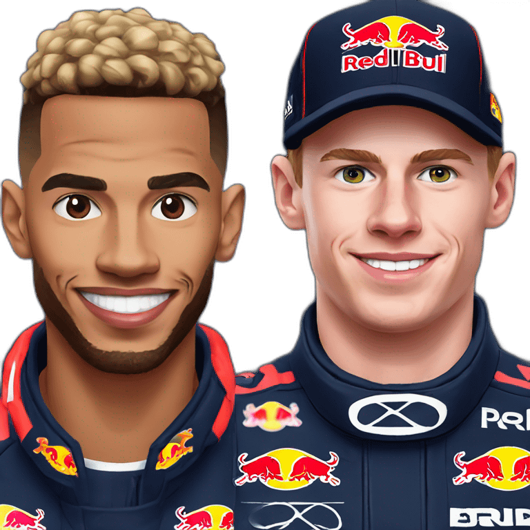 Lewis Hamilton and Max Verstappen in Red Bull emoji