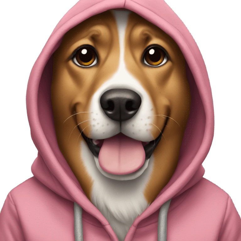 Dog wearing a hoodie emoji