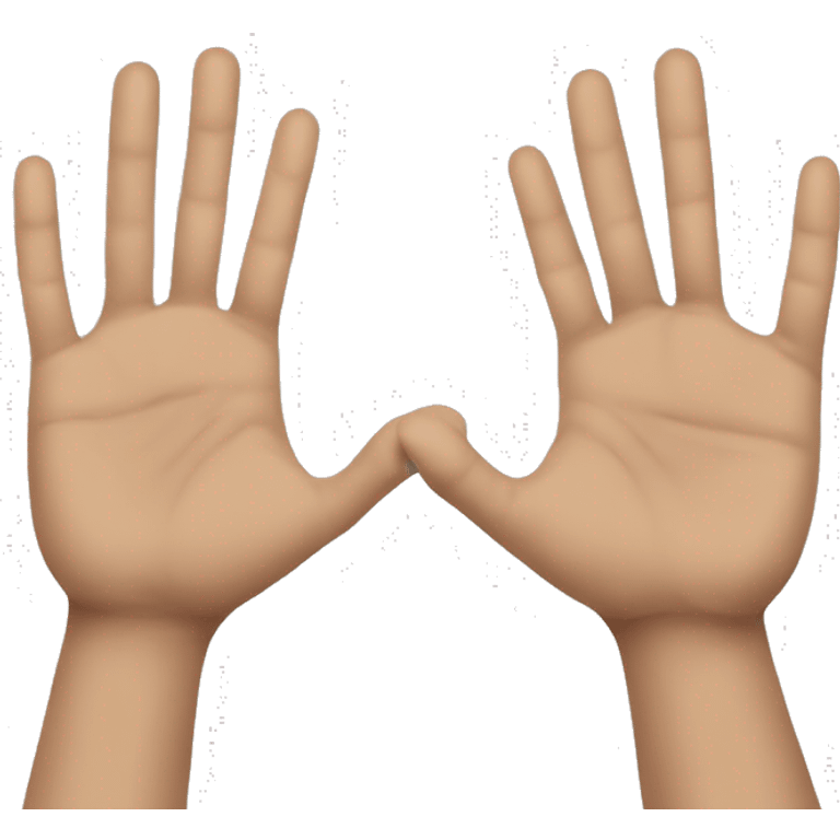 Two Hands apart showing a diatance flat. And held apart  emoji