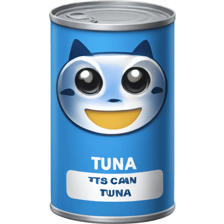  Blue can of tuna is a compact, cylindrical container designed to preserve and store tuna fish. emoji