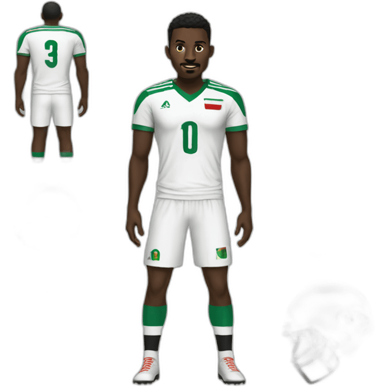 Sudanese football player emoji