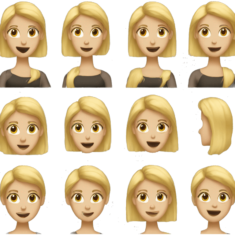 Blonde haired girl parody emoji