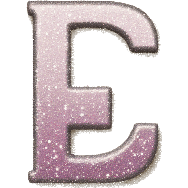 Glitter letter E emoji