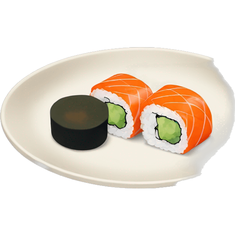 california sushi roll on a plate emoji