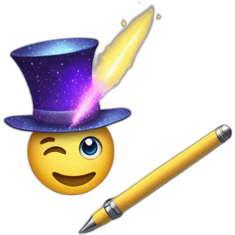 magic pen and paper with sparkle emoji