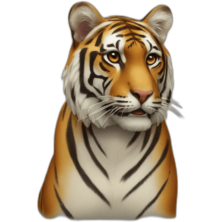 Tigre avec papillon emoji