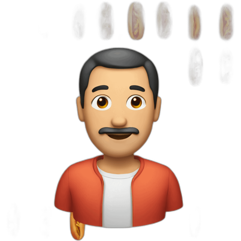 man with hotdog body emoji