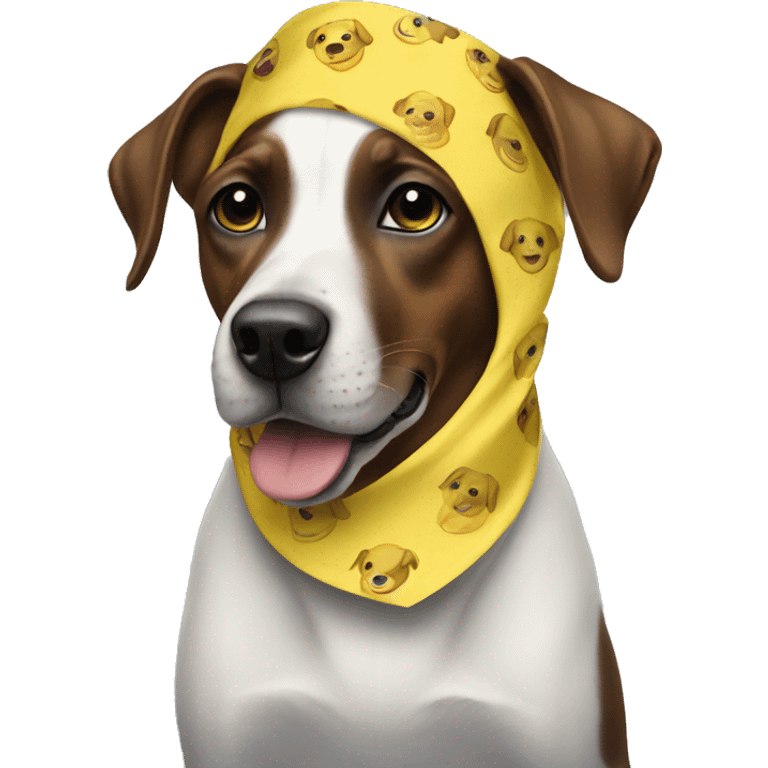 Dog with banana bandana emoji