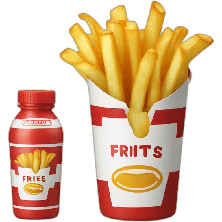 French frites on a bottle emoji