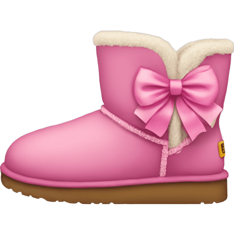 uggs boots with pink bow emoji