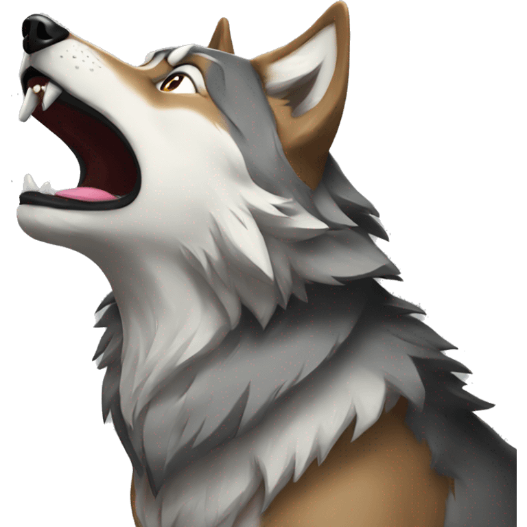 howling alpha wolf emoji